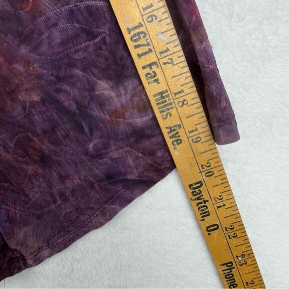 Vintage Purple Whimsigoth Witchycore Textured Stretch Drapey Asymmetric Top XL - Picture 12 of 12